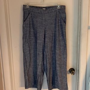 Max Studio linen blend wide leg Flood Pants